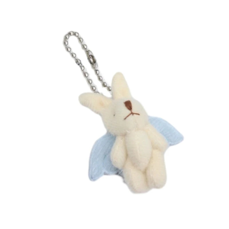 Cartoon Cute Bear Bag Charm Keychain Plush Pendant Suitable for Women's Bag and Keys Dog&Rabbit Shaped Exquisite Luggage Pendant