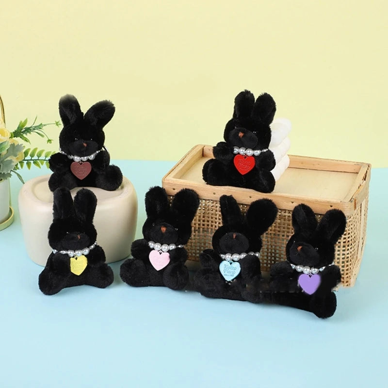 Cartoon Cute Bear Bag Charm Keychain Plush Pendant for Women's Bag and Keys Lovely Panda Rabbit Shaped Exquisite Luggage Pendant