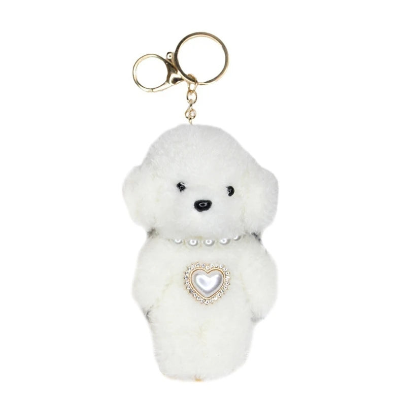 Cartoon Cute Bear Bag Charm Keychain Plush Pendant for Women's Bag and Keys Lovely Panda Rabbit Shaped Exquisite Luggage Pendant