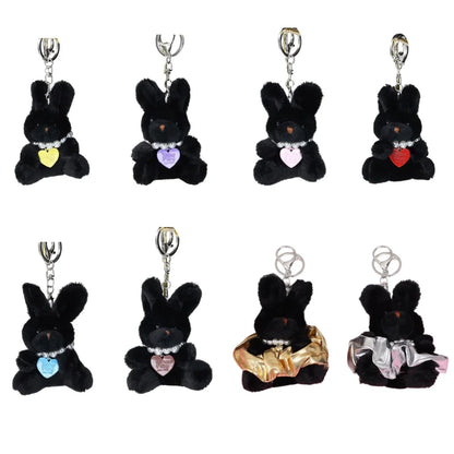 Cartoon Cute Bear Bag Charm Keychain Plush Pendant for Women's Bag and Keys Lovely Panda Rabbit Shaped Exquisite Luggage Pendant