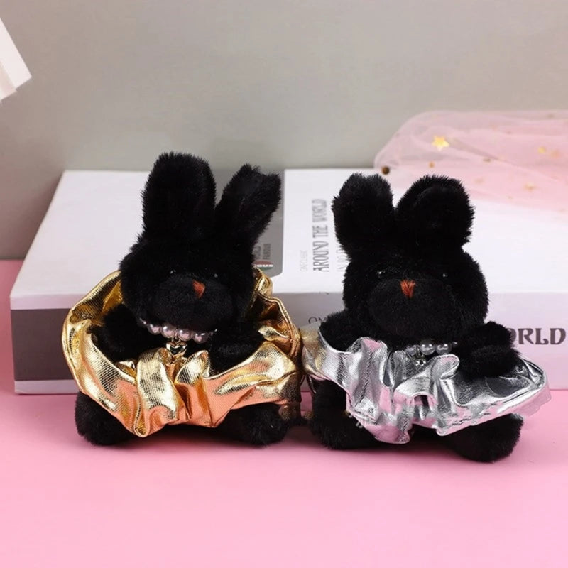 Cartoon Cute Bear Bag Charm Keychain Plush Pendant for Women's Bag and Keys Lovely Panda Rabbit Shaped Exquisite Luggage Pendant