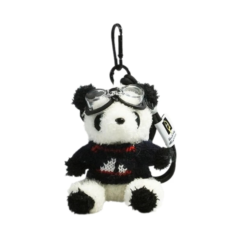Cartoon Cute Bear Bag Charm Keychain Plush Pendant for Women's Bag and Keys Lovely Panda Rabbit Shaped Exquisite Luggage Pendant
