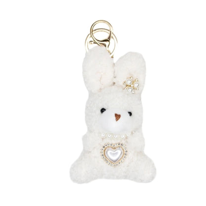 Cartoon Cute Bear Bag Charm Keychain Plush Pendant for Women's Bag and Keys Lovely Panda Rabbit Shaped Exquisite Luggage Pendant