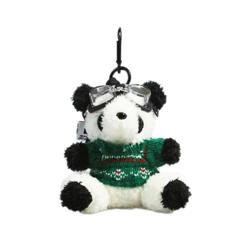 Cartoon Cute Bear Bag Charm Keychain Plush Pendant for Women's Bag and Keys Lovely Panda Rabbit Shaped Exquisite Luggage Pendant