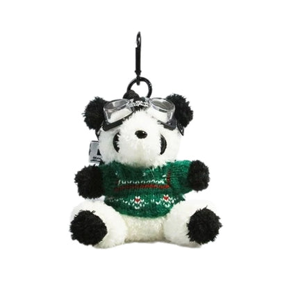 Cartoon Cute Bear Bag Charm Keychain Plush Pendant for Women's Bag and Keys Lovely Panda Rabbit Shaped Exquisite Luggage Pendant