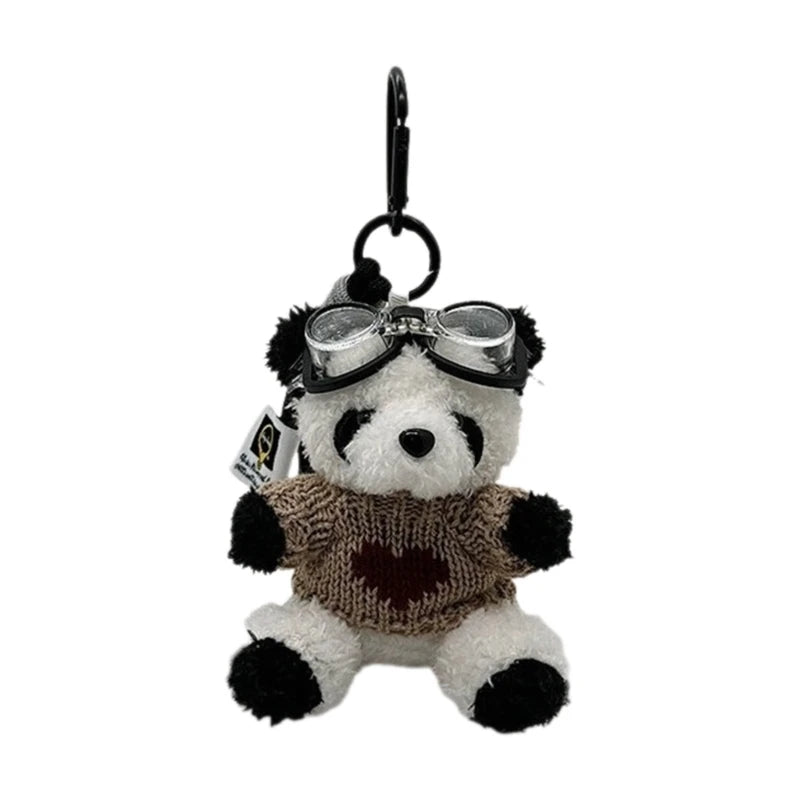 Cartoon Cute Bear Bag Charm Keychain Plush Pendant for Women's Bag and Keys Lovely Panda Rabbit Shaped Exquisite Luggage Pendant