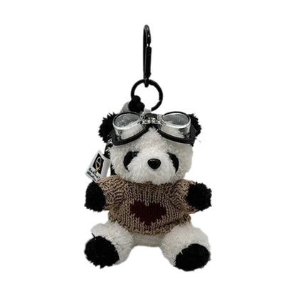 Cartoon Cute Bear Bag Charm Keychain Plush Pendant for Women's Bag and Keys Lovely Panda Rabbit Shaped Exquisite Luggage Pendant