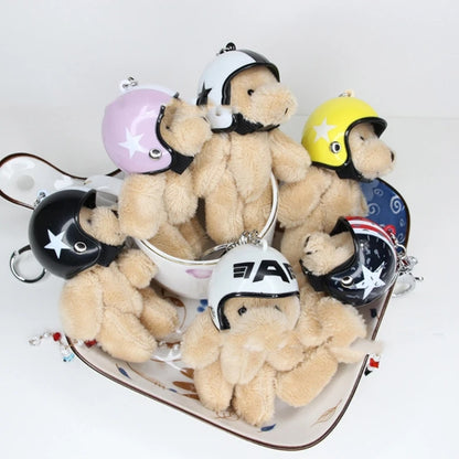 Cartoon Cute Bear Bag Charm Keychain Plush Pendant for Women's Bag and Keys Lovely Panda Rabbit Shaped Exquisite Luggage Pendant
