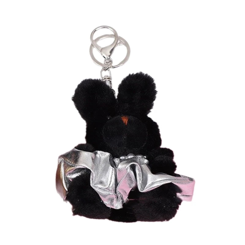 Cartoon Cute Bear Bag Charm Keychain Plush Pendant for Women's Bag and Keys Lovely Panda Rabbit Shaped Exquisite Luggage Pendant