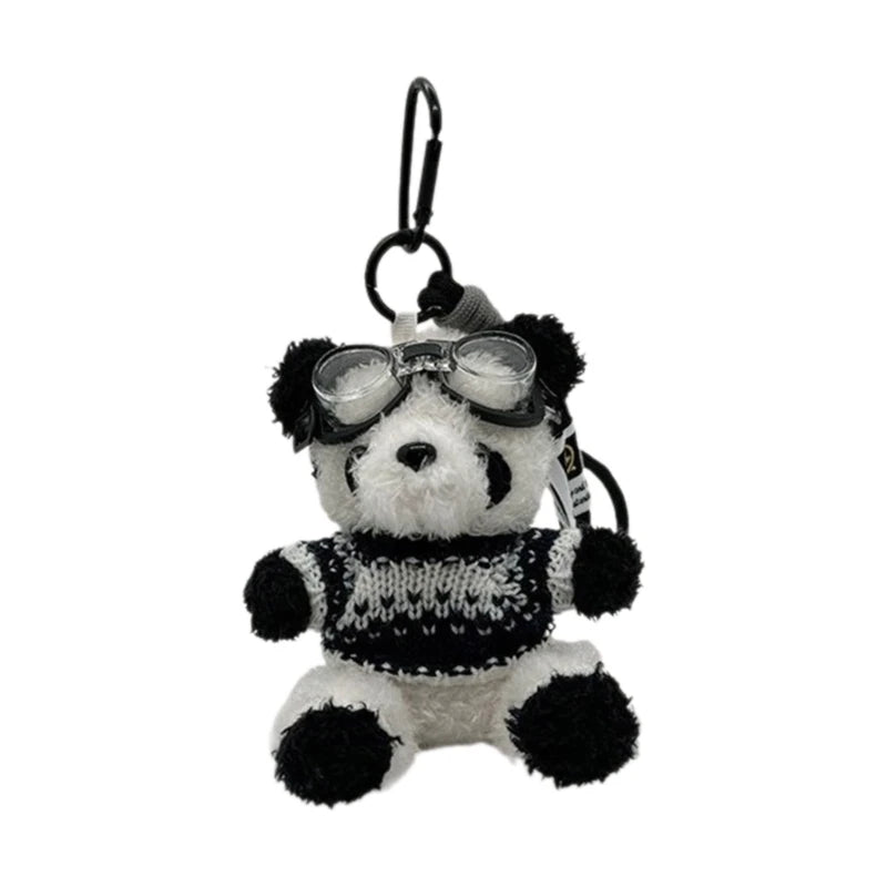 Cartoon Cute Bear Bag Charm Keychain Plush Pendant for Women's Bag and Keys Lovely Panda Rabbit Shaped Exquisite Luggage Pendant