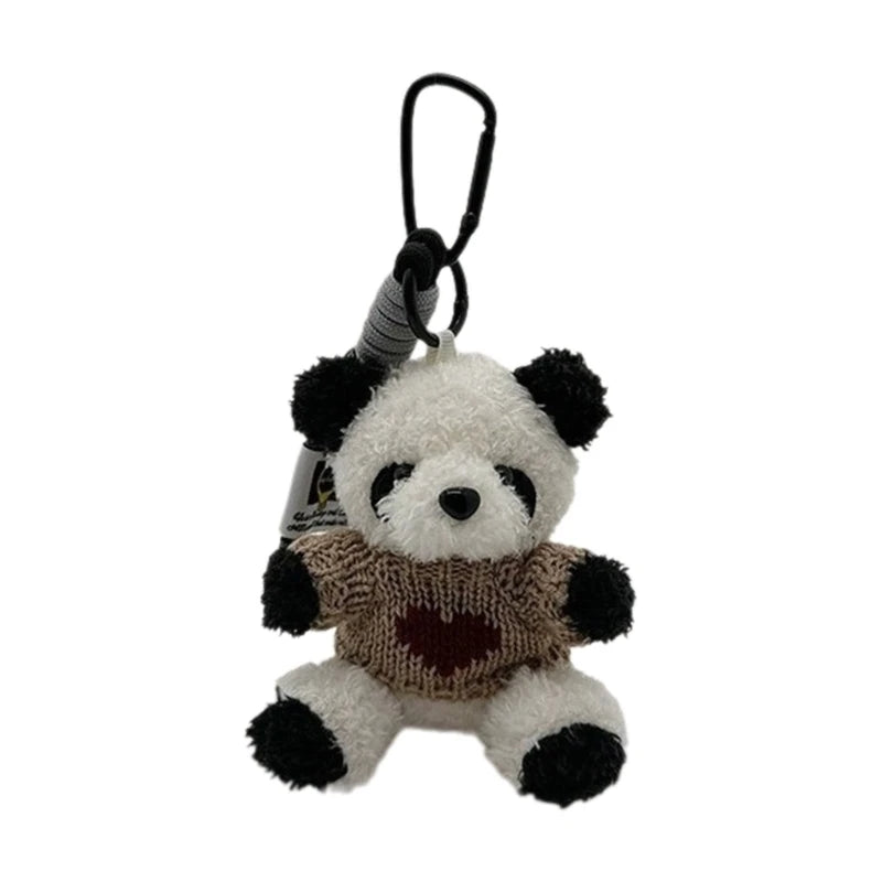 Cartoon Cute Bear Bag Charm Keychain Plush Pendant for Women's Bag and Keys Lovely Panda Rabbit Shaped Exquisite Luggage Pendant