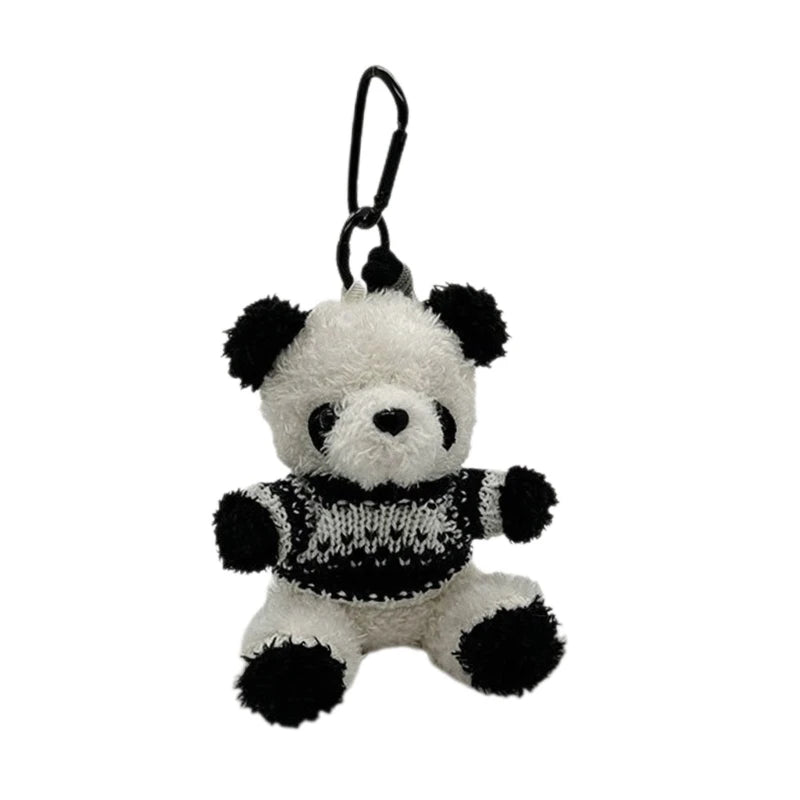 Cartoon Cute Bear Bag Charm Keychain Plush Pendant for Women's Bag and Keys Lovely Panda Rabbit Shaped Exquisite Luggage Pendant
