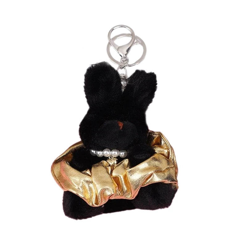 Cartoon Cute Bear Bag Charm Keychain Plush Pendant for Women's Bag and Keys Lovely Panda Rabbit Shaped Exquisite Luggage Pendant