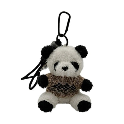 Cartoon Cute Bear Bag Charm Keychain Plush Pendant for Women's Bag and Keys Lovely Panda Rabbit Shaped Exquisite Luggage Pendant