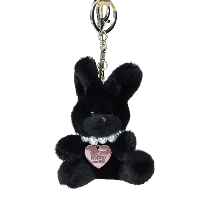 Cartoon Cute Bear Bag Charm Keychain Plush Pendant for Women's Bag and Keys Lovely Panda Rabbit Shaped Exquisite Luggage Pendant