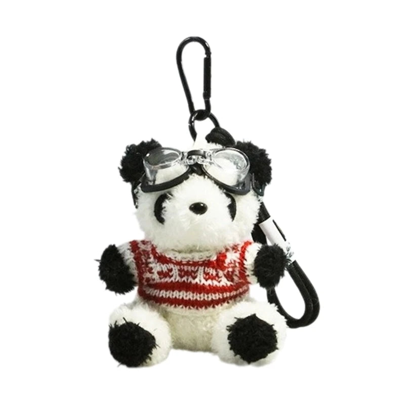 Cartoon Cute Bear Bag Charm Keychain Plush Pendant for Women's Bag and Keys Lovely Panda Rabbit Shaped Exquisite Luggage Pendant