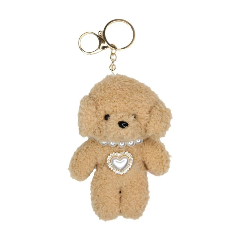 Cartoon Cute Bear Bag Charm Keychain Plush Pendant for Women's Bag and Keys Lovely Panda Rabbit Shaped Exquisite Luggage Pendant