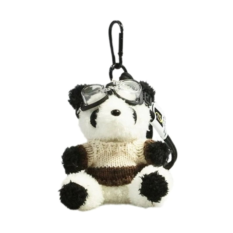 Cartoon Cute Bear Bag Charm Keychain Plush Pendant for Women's Bag and Keys Lovely Panda Rabbit Shaped Exquisite Luggage Pendant