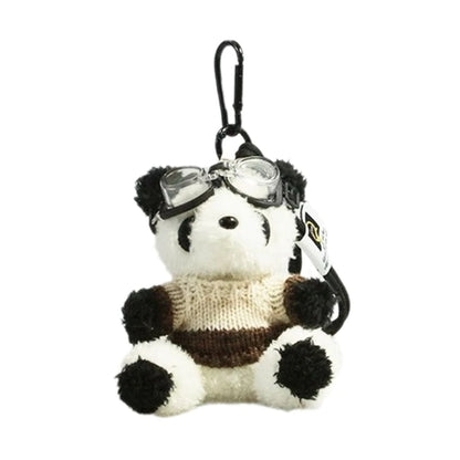 Cartoon Cute Bear Bag Charm Keychain Plush Pendant for Women's Bag and Keys Lovely Panda Rabbit Shaped Exquisite Luggage Pendant