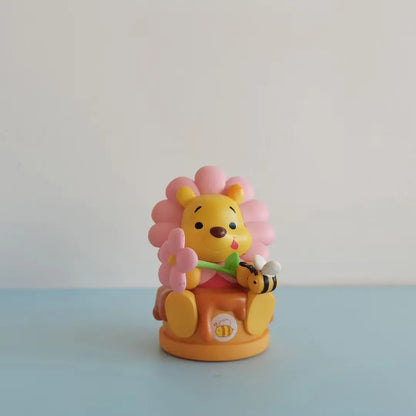 Cartoon Cute Little Bear Car Ornaments Micro Landscape Bonsai Decoration Desktop Creative Trinket Home Accessories Figurines