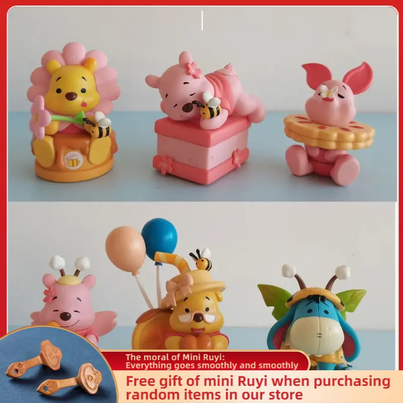 Cartoon Cute Little Bear Car Ornaments Micro Landscape Bonsai Decoration Desktop Creative Trinket Home Accessories Figurines