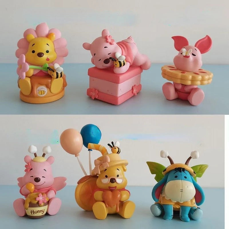 Cartoon Cute Little Bear Car Ornaments Micro Landscape Bonsai Decoration Desktop Creative Trinket Home Accessories Figurines