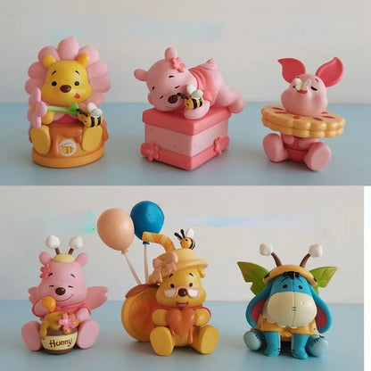 Cartoon Cute Little Bear Car Ornaments Micro Landscape Bonsai Decoration Desktop Creative Trinket Home Accessories Figurines
