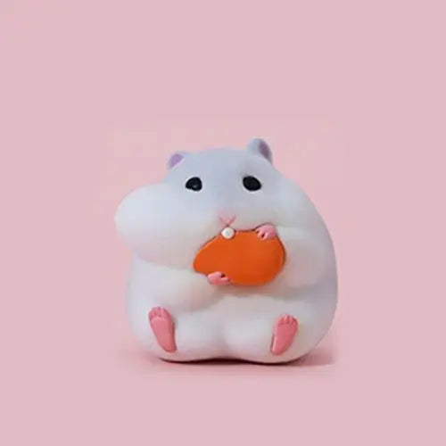 Cartoon Cute Little Hamster Car Ornaments Micro Landscape Bonsai Decoration Desktop Creative Trinket Home Accessories Figurines