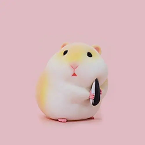 Cartoon Cute Little Hamster Car Ornaments Micro Landscape Bonsai Decoration Desktop Creative Trinket Home Accessories Figurines