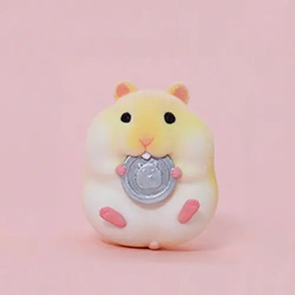 Cartoon Cute Little Hamster Car Ornaments Micro Landscape Bonsai Decoration Desktop Creative Trinket Home Accessories Figurines