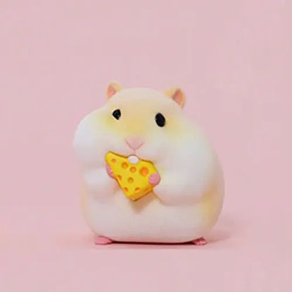 Cartoon Cute Little Hamster Car Ornaments Micro Landscape Bonsai Decoration Desktop Creative Trinket Home Accessories Figurines