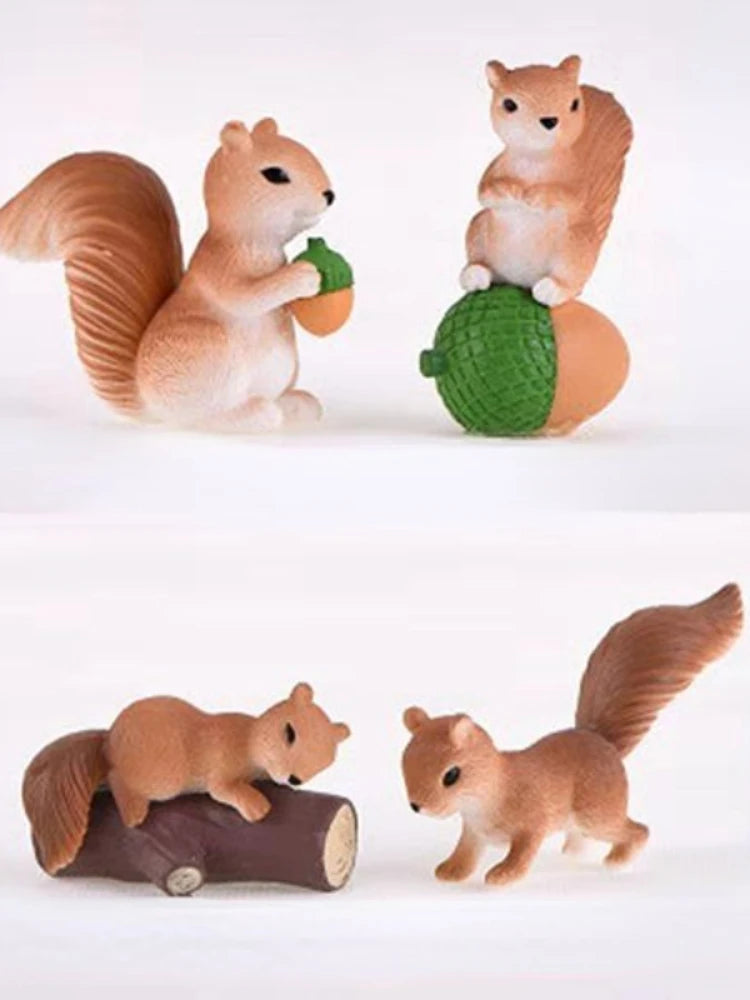 Cartoon Cute Squirrel Car Ornaments Micro Landscape Bonsai Decoration Desktop Creative Trinket Home Accessories Figurines