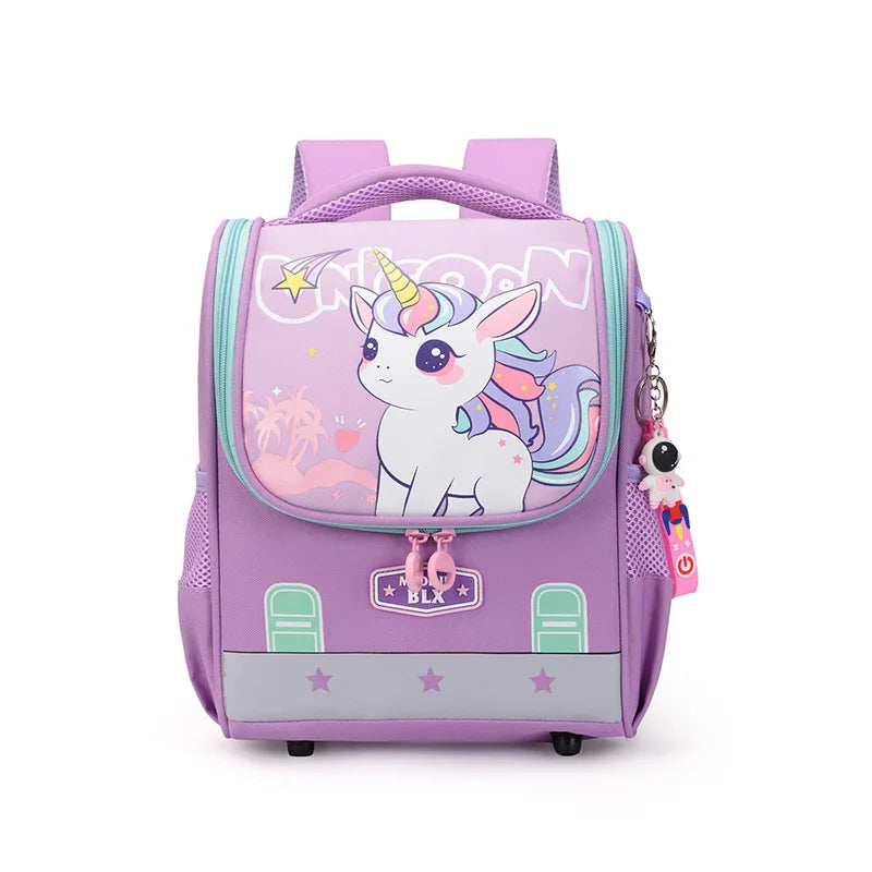 Cartoon Dinosaur Elementary School Student Lightweight and Large Capacity Bookbags with Boys and Girls.Waterproof Kids Backpack