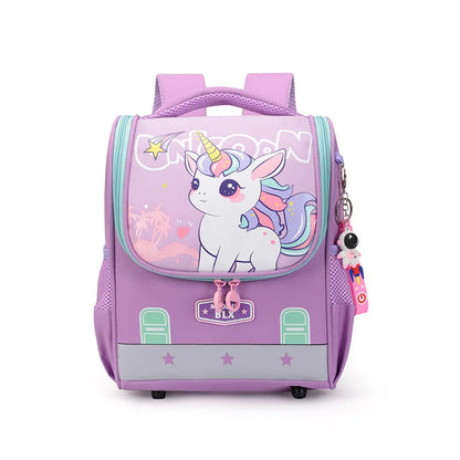 Cartoon Dinosaur Elementary School Student Lightweight and Large Capacity Bookbags with Boys and Girls.Waterproof Kids Backpack