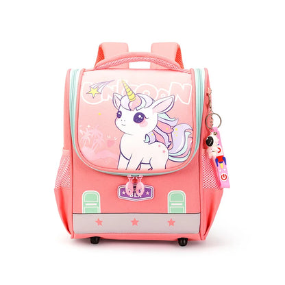 Cartoon Dinosaur Elementary School Student Lightweight and Large Capacity Bookbags with Boys and Girls.Waterproof Kids Backpack