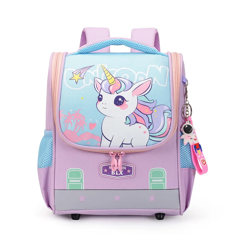 Cartoon Dinosaur Elementary School Student Lightweight and Large Capacity Bookbags with Boys and Girls.Waterproof Kids Backpack