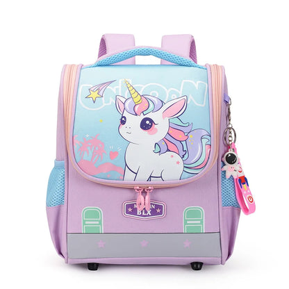 Cartoon Dinosaur Elementary School Student Lightweight and Large Capacity Bookbags with Boys and Girls.Waterproof Kids Backpack