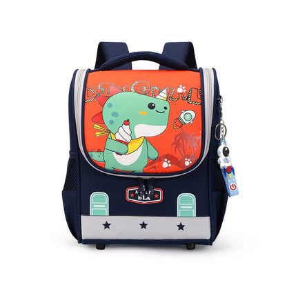 Cartoon Dinosaur Elementary School Student Lightweight and Large Capacity Bookbags with Boys and Girls.Waterproof Kids Backpack