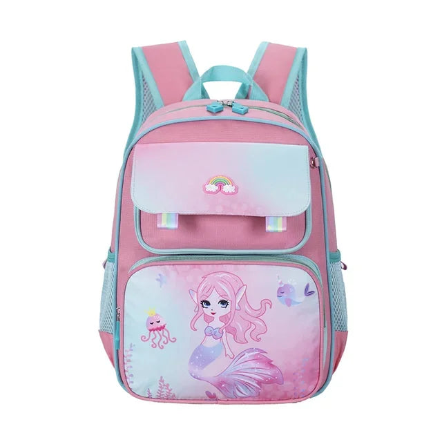 Cartoon Girls Bags For Primary School Grade 1 Students Backpacks Kids Mermaid Knapsack Children Girl Packsack Mochila