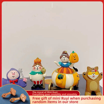 Cartoon Halloween Series Car Ornament Micro Landscape Bonsai Decoration Desktop Creative Trinket Home Accessories Figurines