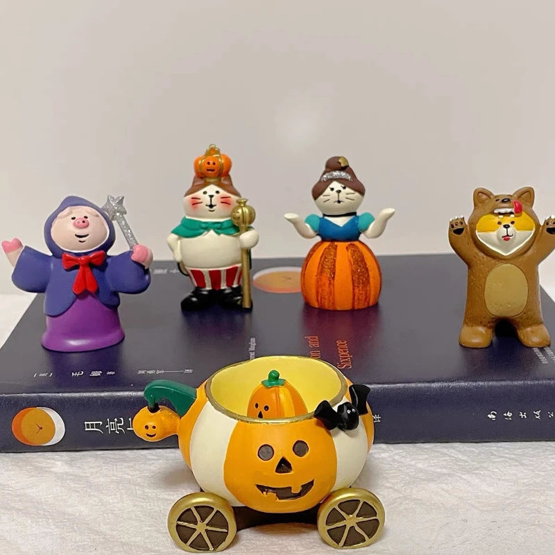 Cartoon Halloween Series Car Ornament Micro Landscape Bonsai Decoration Desktop Creative Trinket Home Accessories Figurines