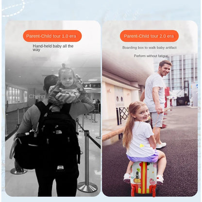 Cartoon Kids Luggage Can sit or ridden Children Travel Bag Trolley Suitcase on spinner wheel Cute kids Gift Rolling Luggage