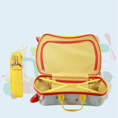 Cartoon Kids Luggage Can sit or ridden Children Travel Bag Trolley Suitcase on spinner wheel Cute kids Gift Rolling Luggage