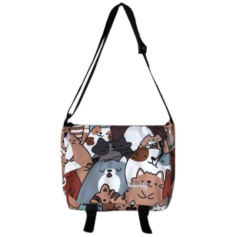 Cartoon Messenger Bag Waterproof Crossbody Bag Shoulder Bag for Best Friends