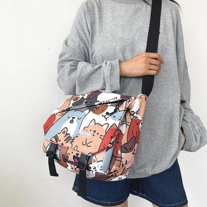 Cartoon Messenger Bag Waterproof Crossbody Bag Shoulder Bag for Best Friends