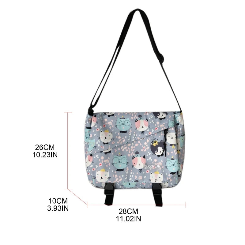Cartoon Messenger Bag Waterproof Crossbody Bag Shoulder Bag for Best Friends