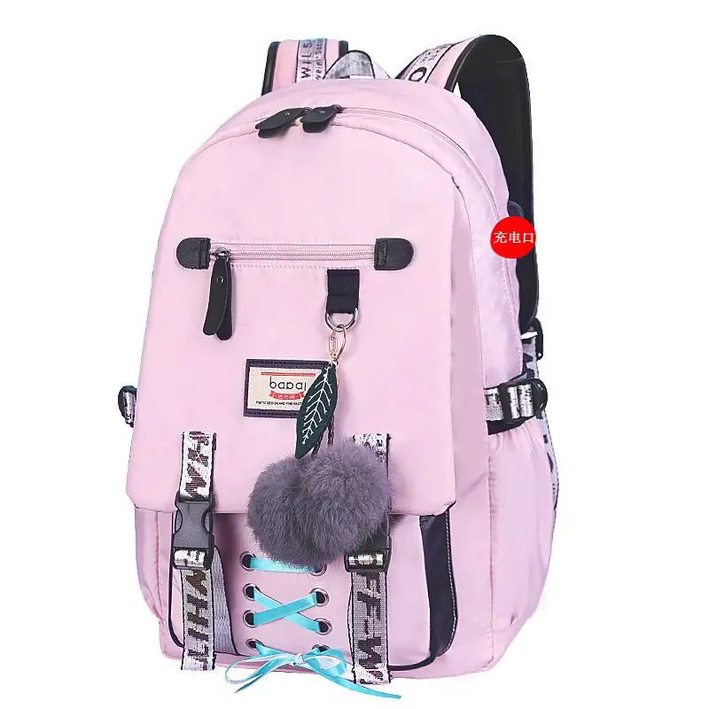 Cartoon Pattern Backpack Large Capacity Women Shoulder Bag Waterproof school bags for teenage girls Female Student Backpack