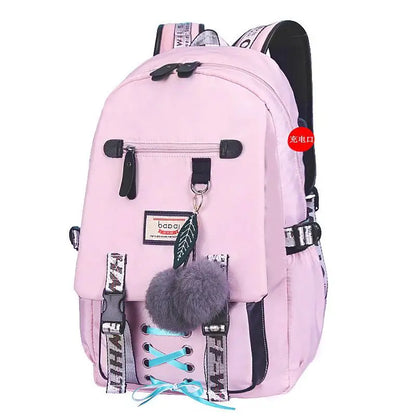 Cartoon Pattern Backpack Large Capacity Women Shoulder Bag Waterproof school bags for teenage girls Female Student Backpack