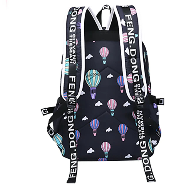 Cartoon Pattern Backpack Large Capacity Women Shoulder Bag Waterproof school bags for teenage girls Female Student Backpack