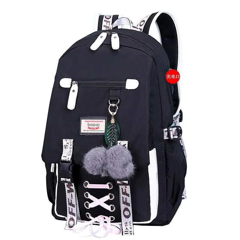 Cartoon Pattern Backpack Large Capacity Women Shoulder Bag Waterproof school bags for teenage girls Female Student Backpack